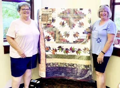 JAF Quilt on display at Lepper Library